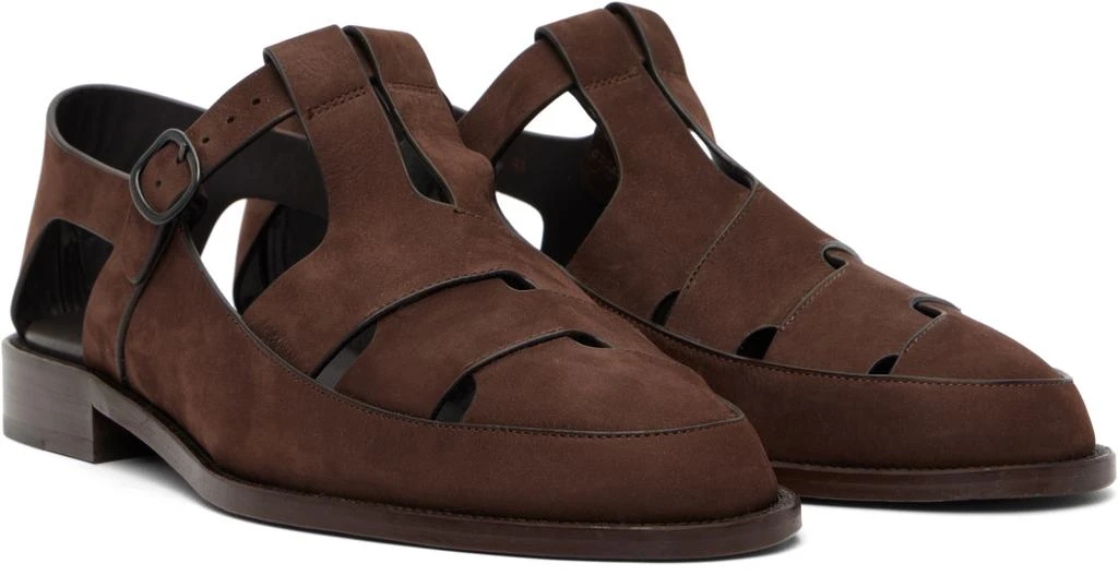 Hereu Brown Besso Nubuck Sandals 4