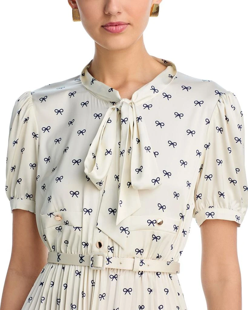 Self Portrait Satin Bow Print Midi Dress 2