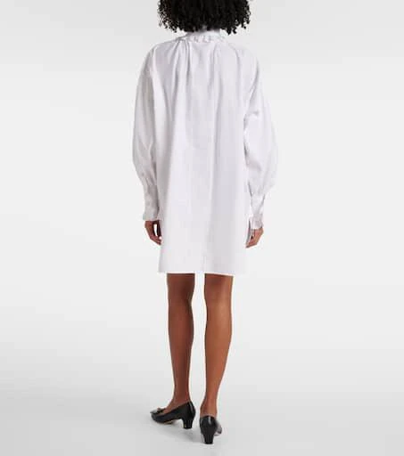 Valentino Ruffled cotton, linen, and silk minidress 3