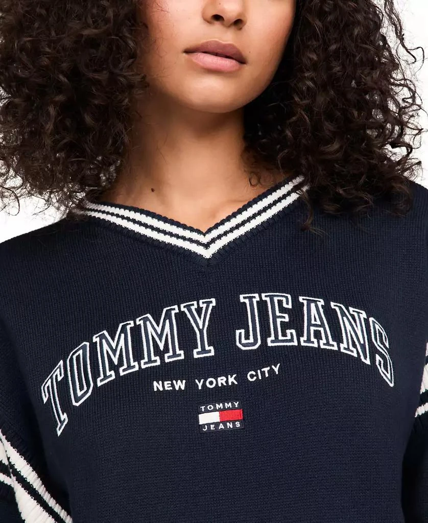 Tommy Jeans Women's Cotton Varsity Sweater Dress 3
