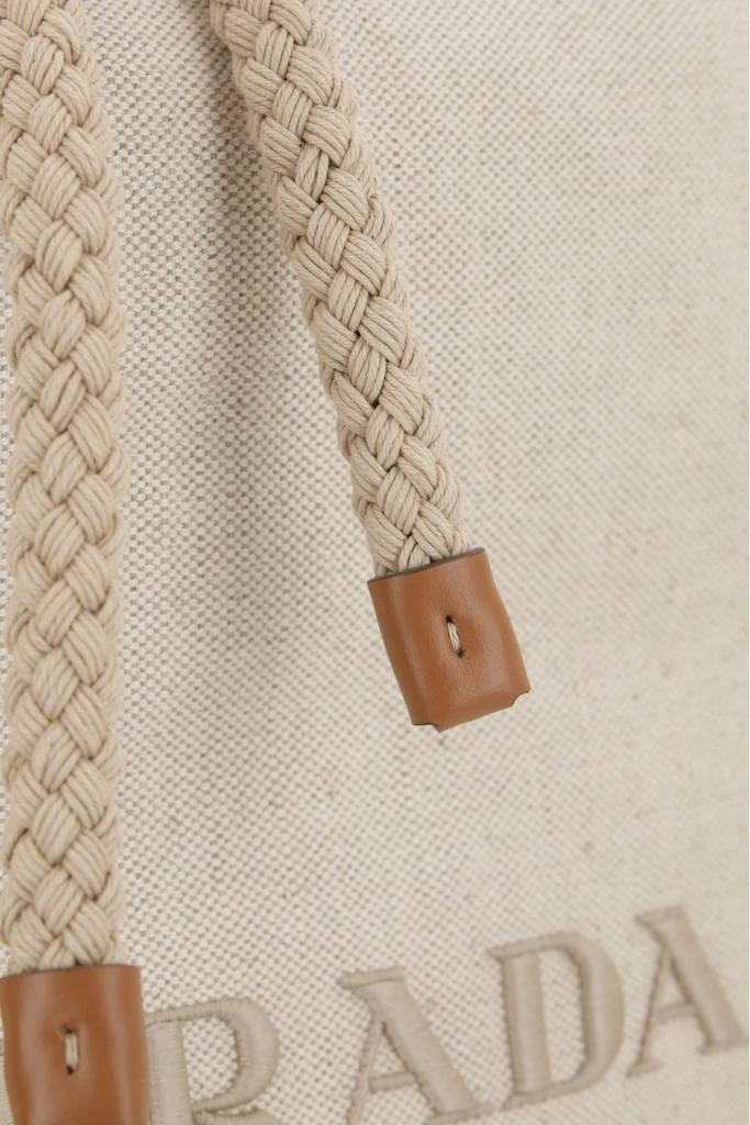 Prada Prada Logo-Printed Drawstring Backpack 4