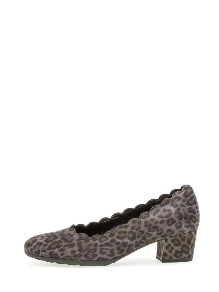 Gabor Women Scalloped Block Heel In Anthracite Leopard 1