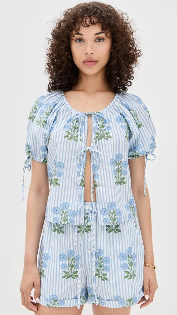 SAYLOR Rheese Block Print Top 1
