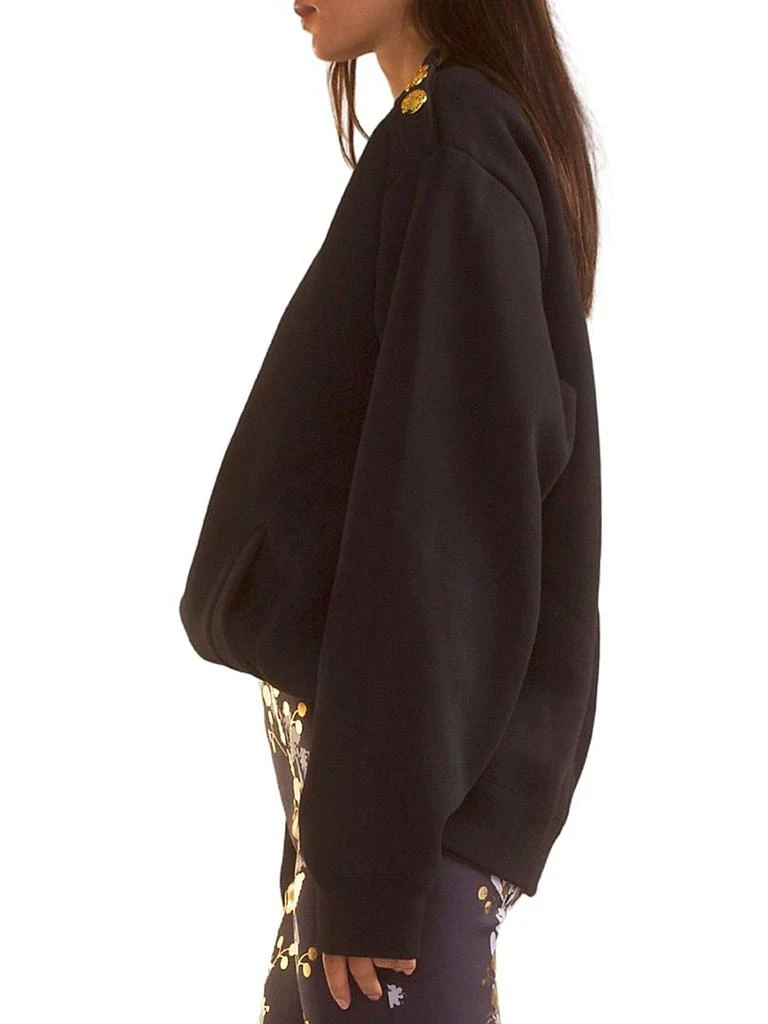 Cynthia Rowley Cotton-Blend Button-Shoulder Sweatshirt 3