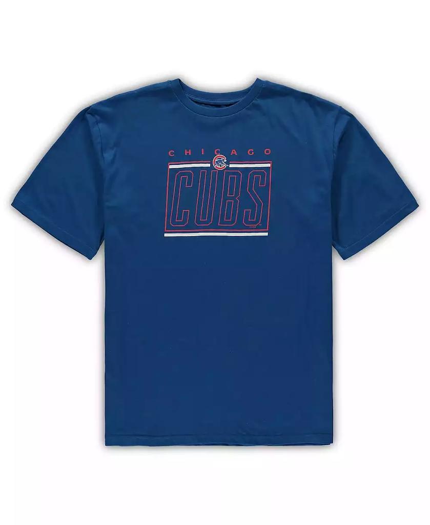 Concepts Sport Men's Royal, Heathered Charcoal Chicago Cubs Big and Tall T-shirt and Shorts Sleep Set