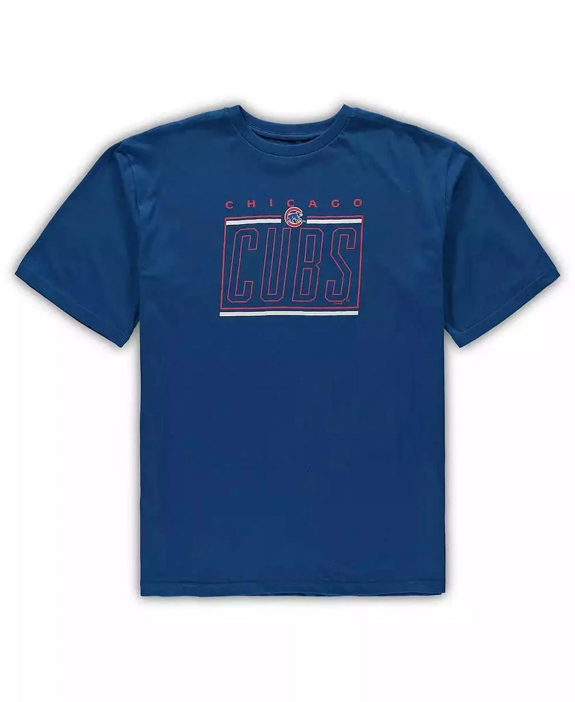 Concepts Sport Men's Royal, Heathered Charcoal Chicago Cubs Big and Tall T-shirt and Shorts Sleep Set 2