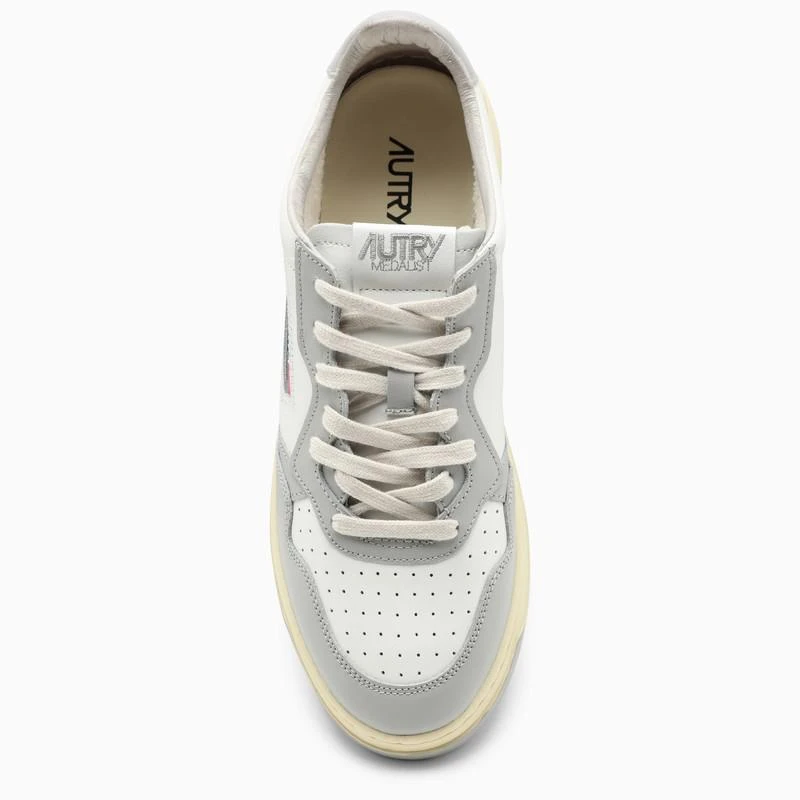 AUTRY Medalist white/grey leather trainer 4