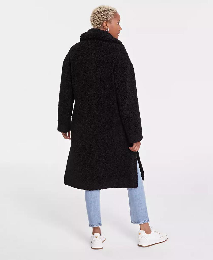 BCBG Women's Notched-Collar Teddy Coat
