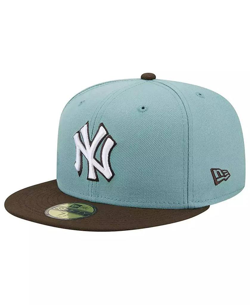 New Era Men's Light Blue and Brown New York Yankees 1999 World Series Beach Kiss 59FIFTY Fitted Hat 2