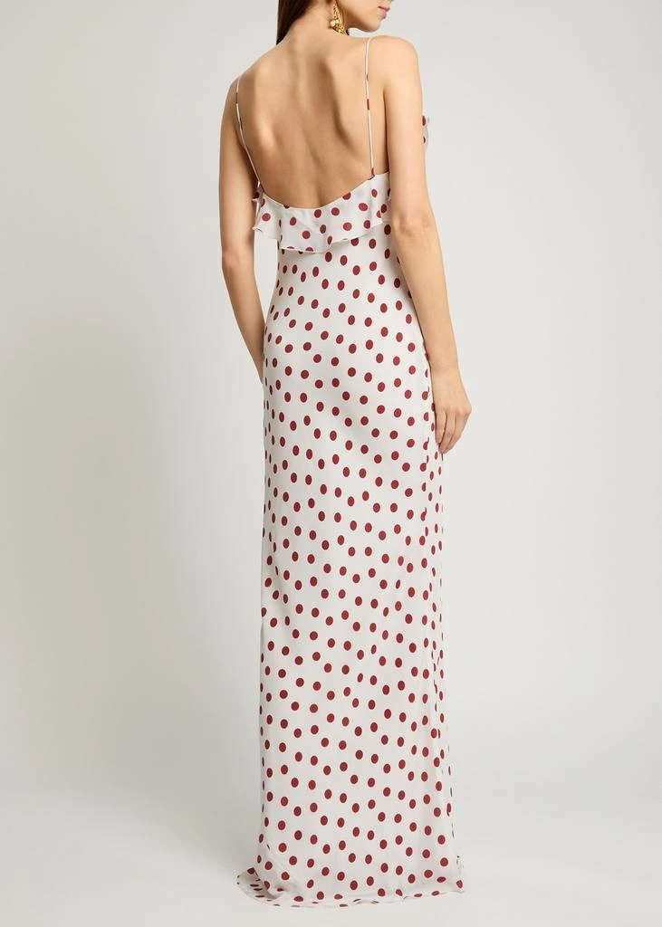 sachin and babi light blue dress Brown Polka Dot Dress - Lace-Up Maxi Dress - Tiered Maxi Dress main image 1
