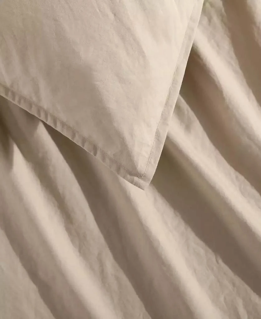 Calvin Klein Washed Percale Cotton Solid 3 Piece Comforter Set 3