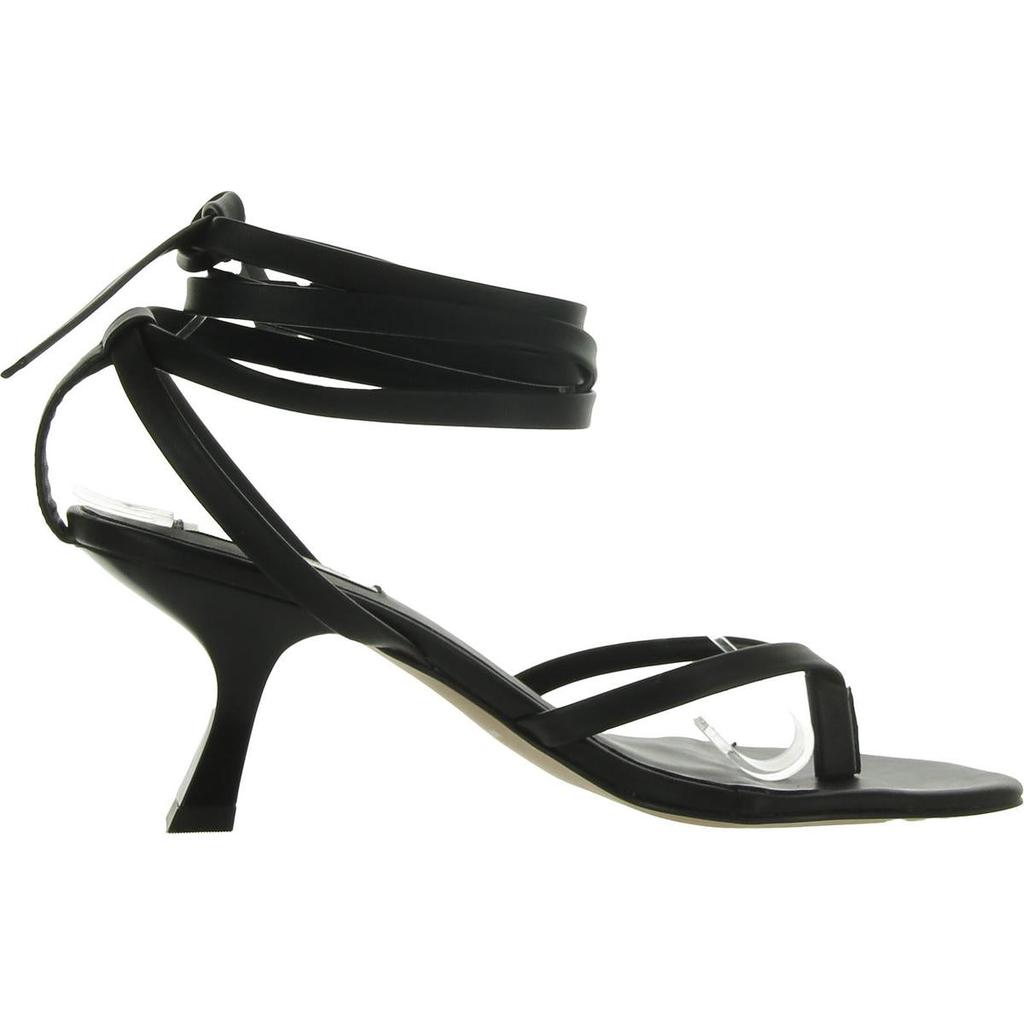 Steve Madden Saige Womens Ankle Strap Kitten Heel Thong Sandals