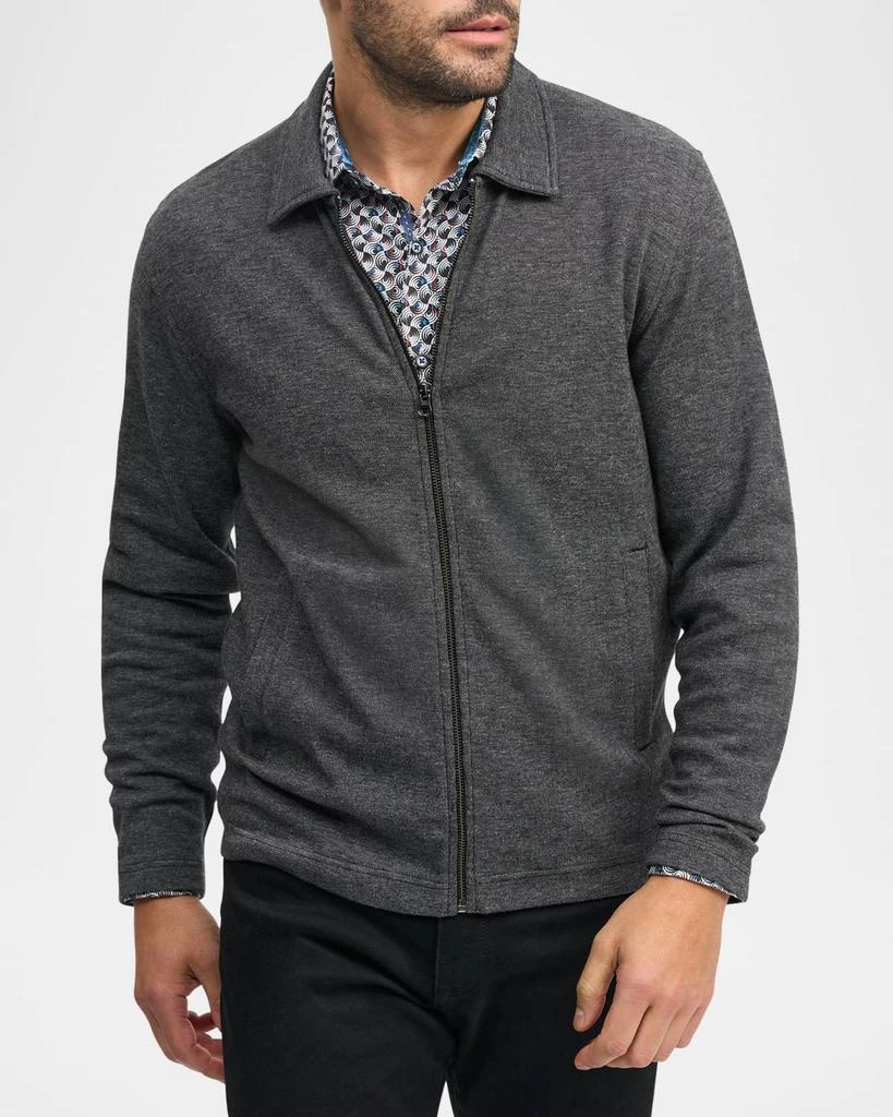 Robert Graham Men's Dorven Cotton Knit Full-Zip Sweater 1