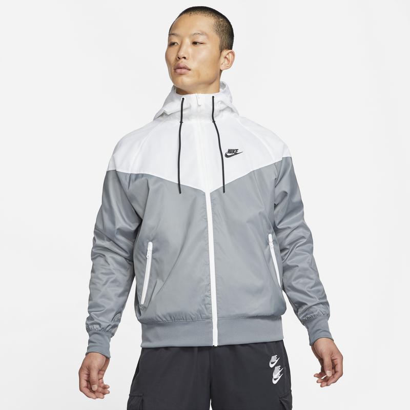 Nike Nike Woven Windrunner Lined Hooded Jacket Men s White Black XL Coats Free Shipping BeyondStyle