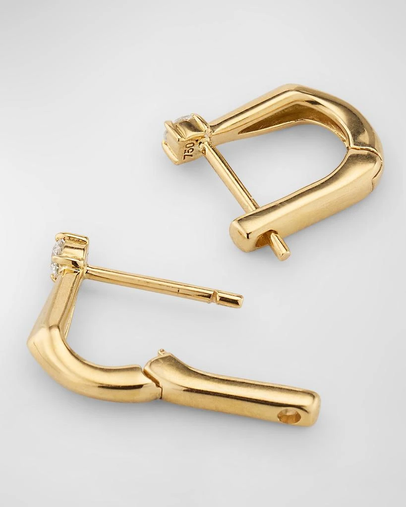 Monica Rich Kosann 18K Yellow Gold Points North Diamond Hoop Earrings 4