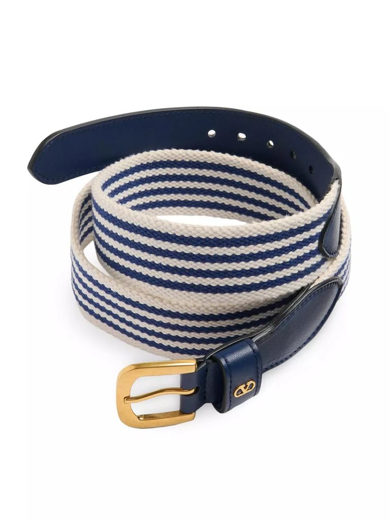 Valentino VLogo Signature Belt in Ribbon and Calfskin 35MM 3