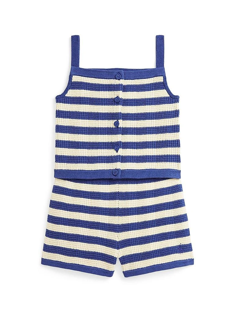 Ralph Lauren Little Girl
s 
Girl
s Knit Striped Top 
Shorts Set