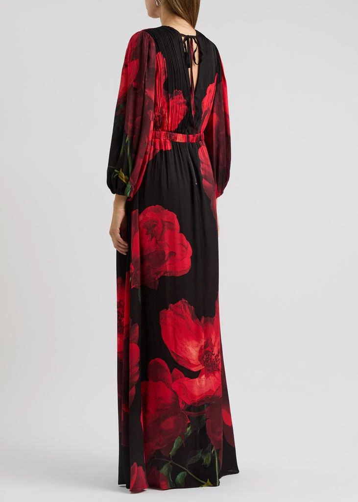 Alice + Olivia Clarissa floral-print matte satin maxi dress 3