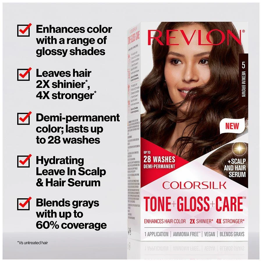 Revlon ColorSilk Tone + Gloss + Care Demi-Permanent Hair Color 3