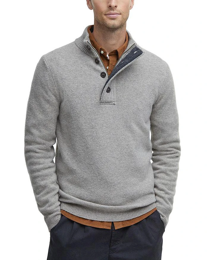 Barbour Elbow Patch Mock Neck Sweater