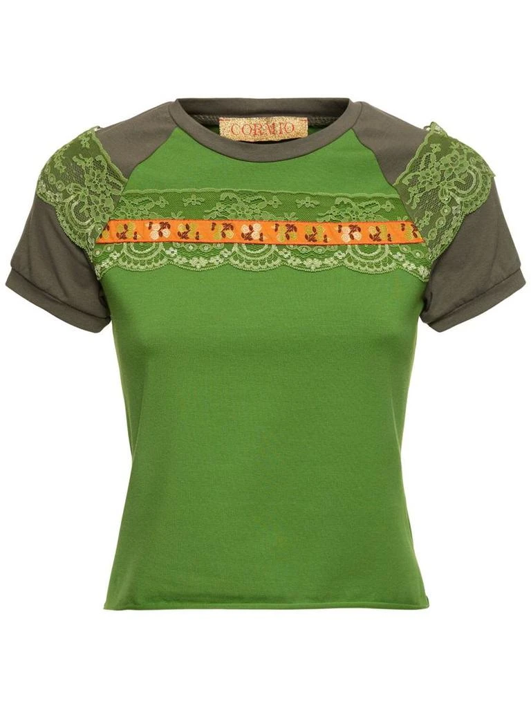 CORMIO Cormio Lace-Panelling Raglan T-Shirt 1