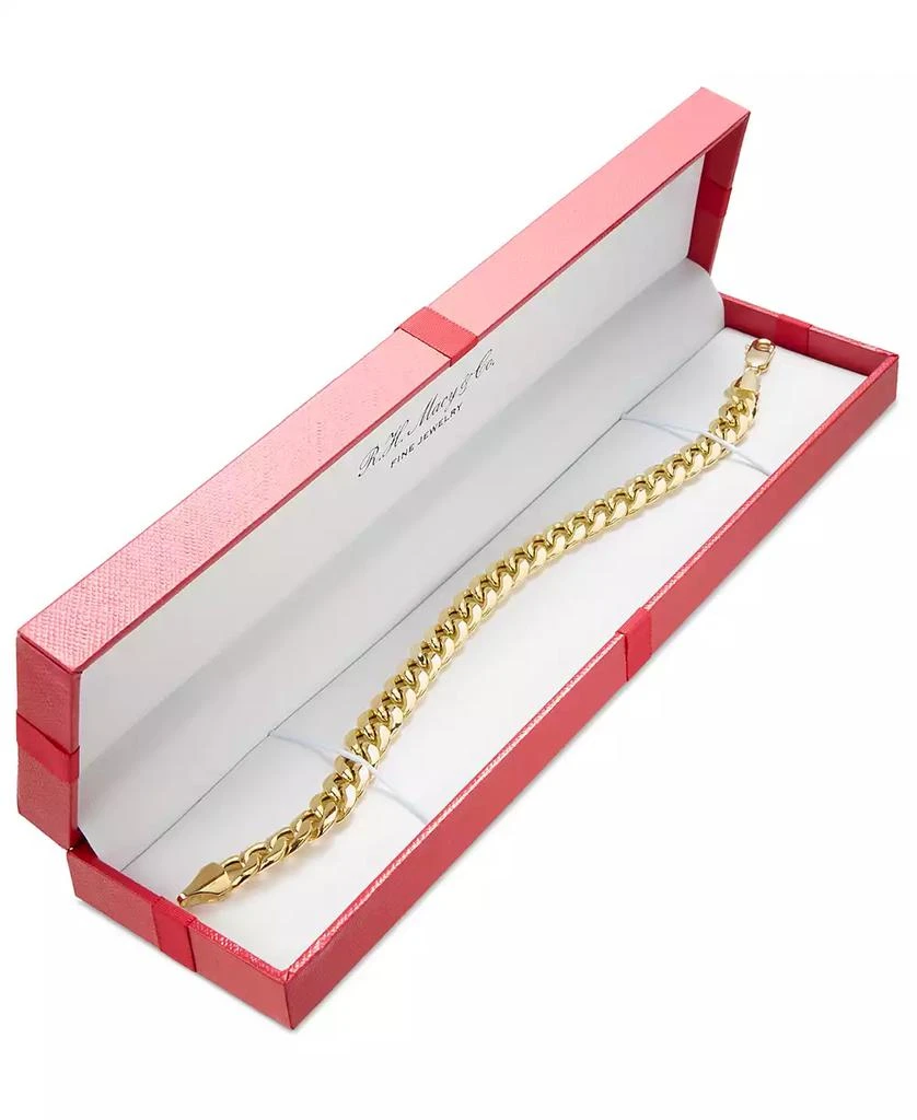 Macy
s Lightweight Men
s Cuban Chain Link Bracelet (10mm) in 14k Gold 3
