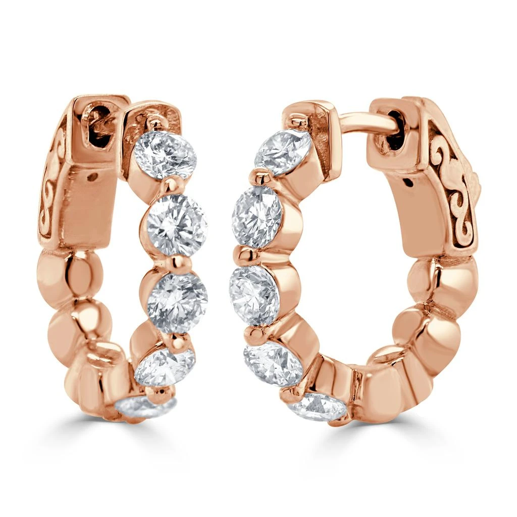 Sabrina Designs 14k Gold & Diamond Huggie Hoop Earrings 4