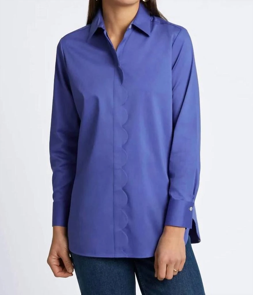 FOXCROFT Foxcroft - Layla Matte Satin No Iron Tunic 1