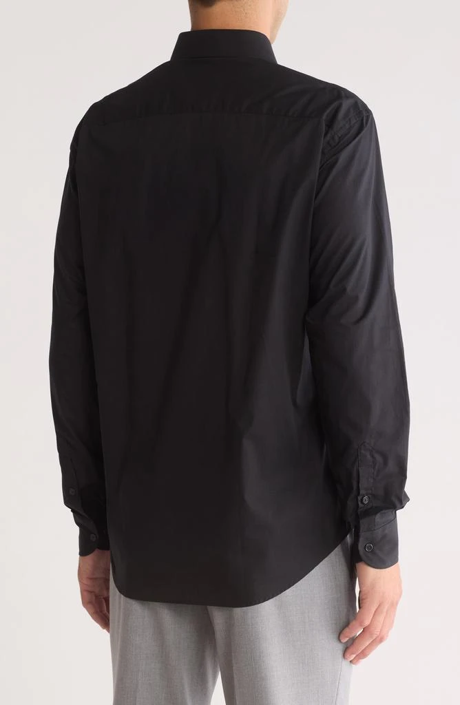 Armani Collezioni Solid Cotton Twill Dress Shirt 2