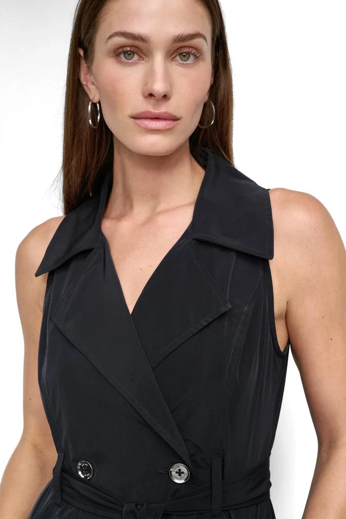 DKNY SLEEVELESS TECH COTTON BELTED MIDI DRESS 5