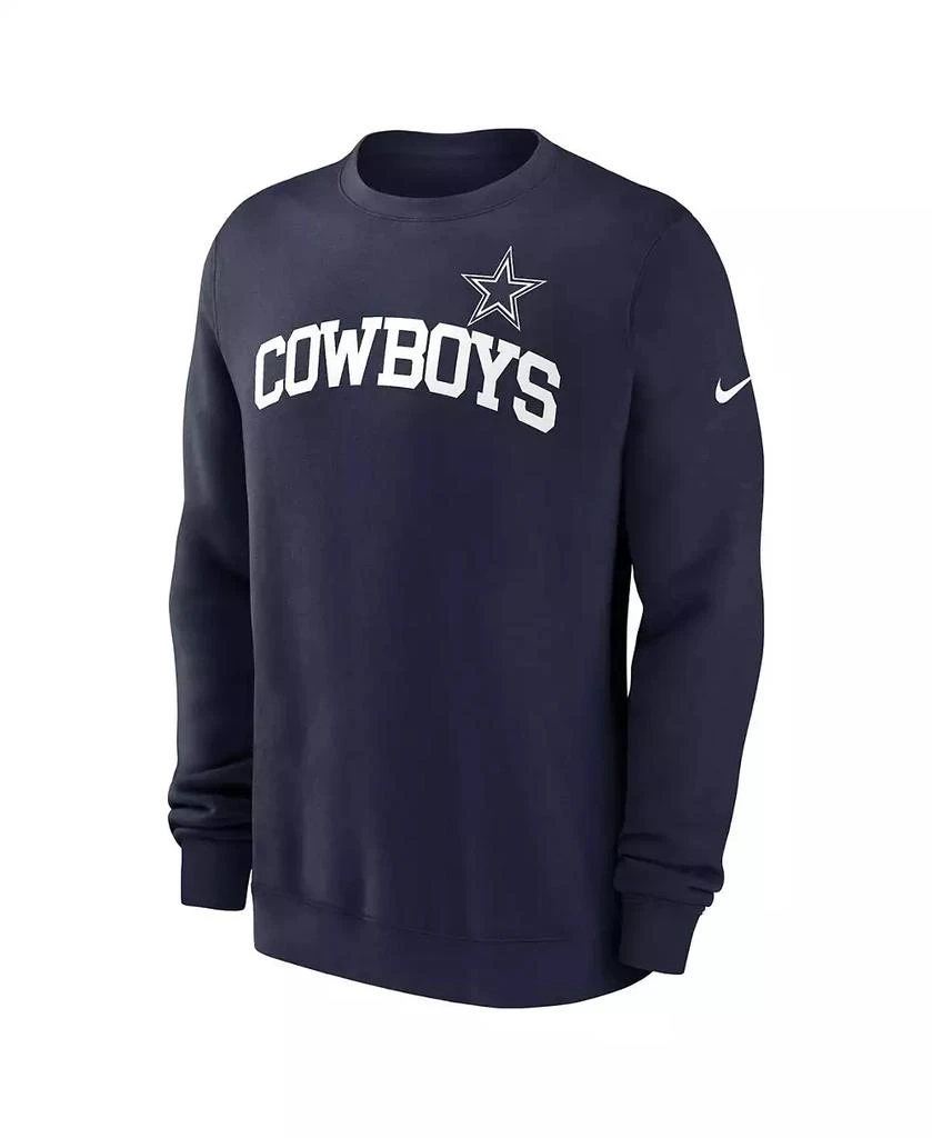 NIKE Men's Navy Dallas Cowboys Club Pullover Sweatshirt 3
