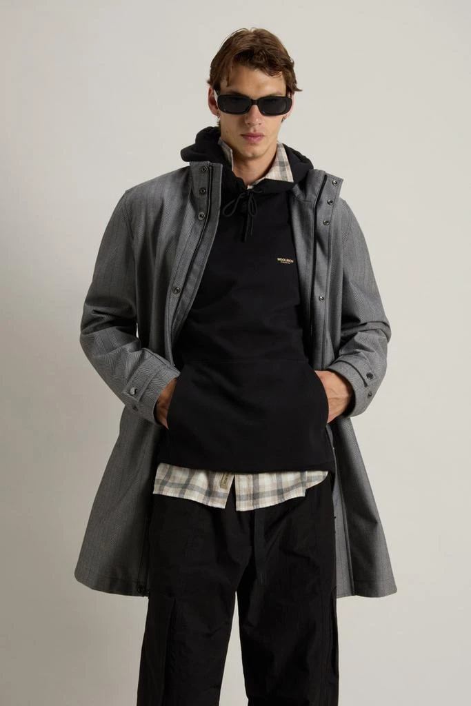 Woolrich Hooded Sweatshirt in Cotton-Blend Interlock - Men - Blue 7