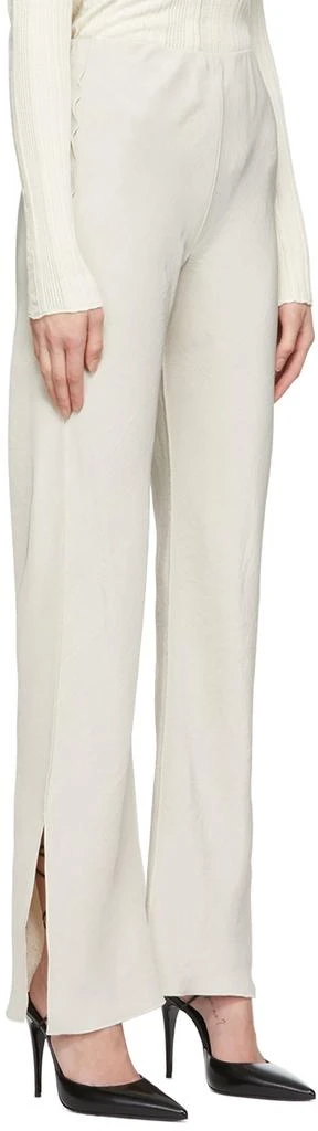 Yuzefi Off-White Acetate Trousers 2
