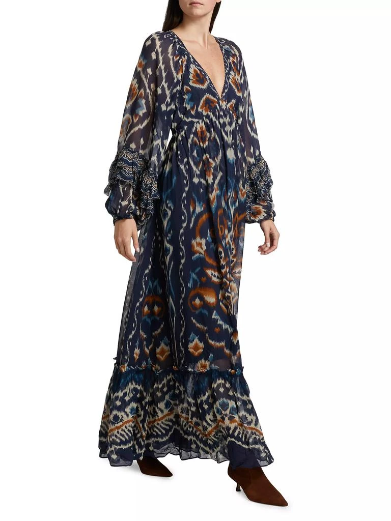 Farm Rio Pineapple Ikat-Inspired Maxi Dress 2