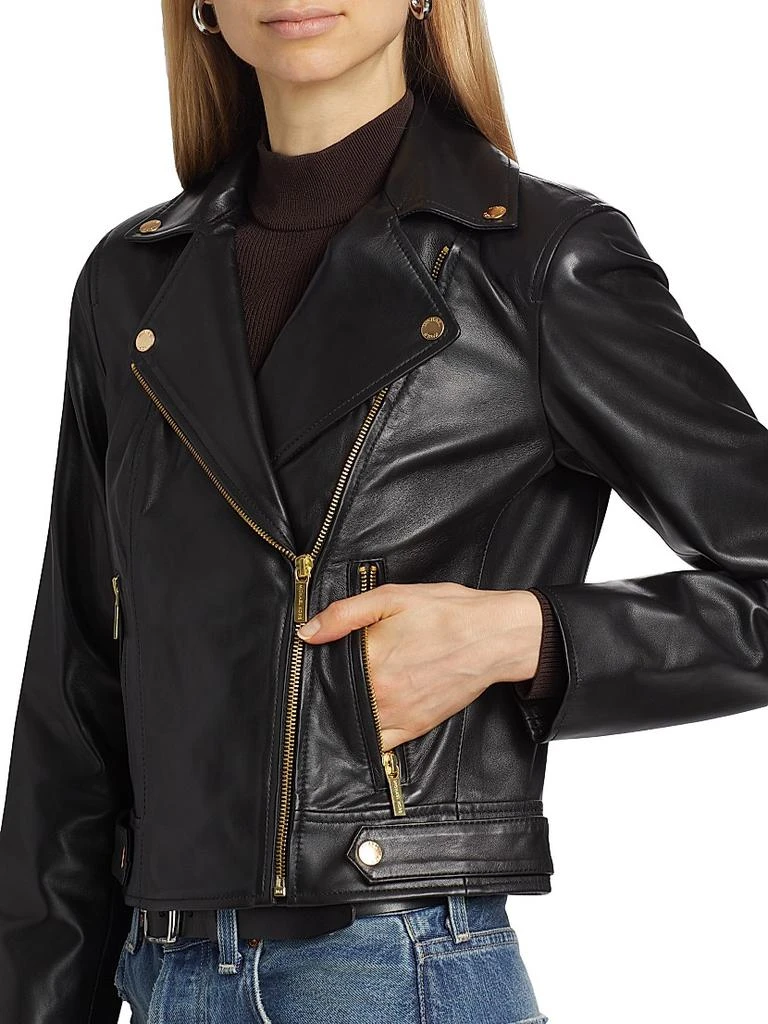Michael Kors Leather Moto Jacket 6