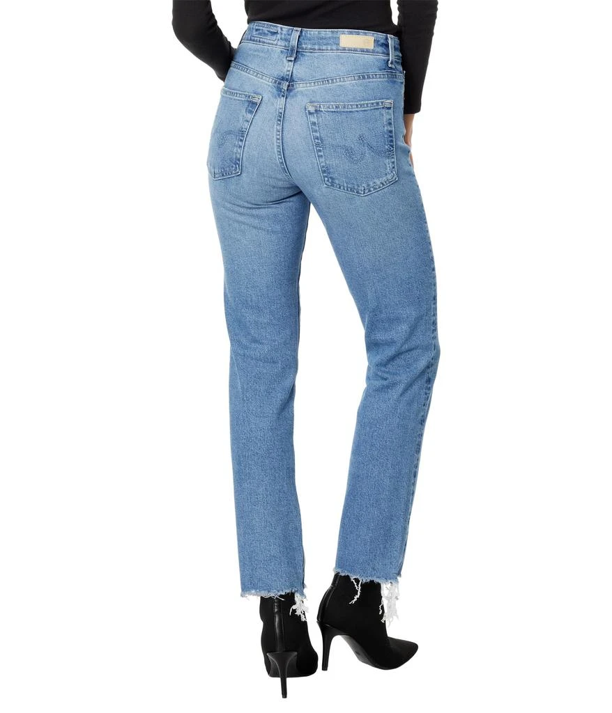 AG Jeans Saige High-Waist Straight Leg Jeans in Upper West Destructed 2