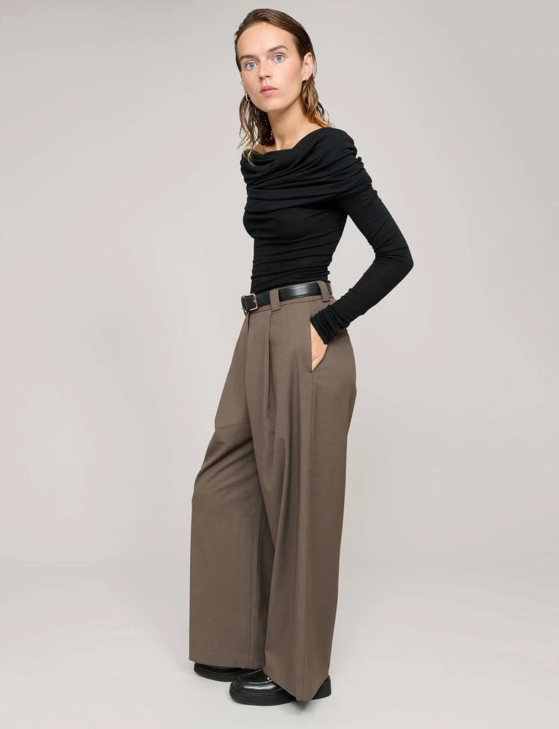 Pixie Market Black Off-the-Shoulder Draped Top 1