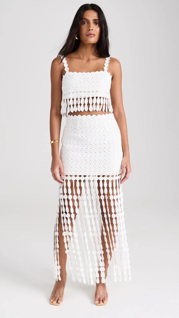 SAYLOR Elie Fringe Midi Skirt Set 1