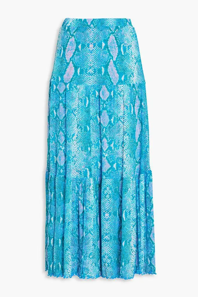 Diane von Furstenberg Austria reversible printed stretch-mesh midi skirt