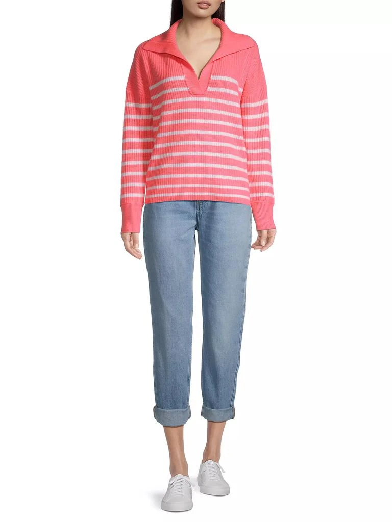 Vineyard Vines Striped Rib-Knit Cashmere Sweater 2