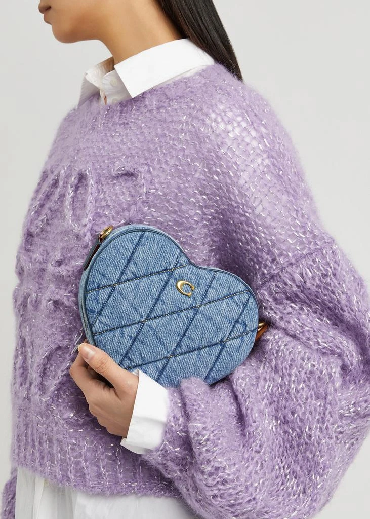 Coach Heart quilted denim cross-body bag  6