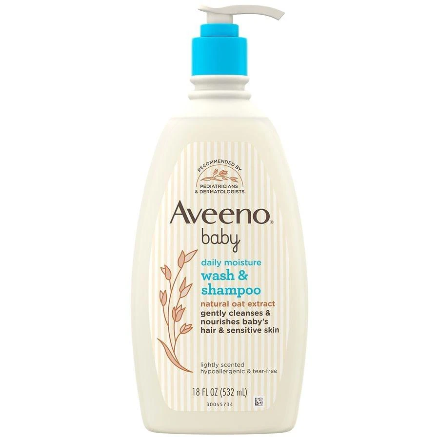 Aveeno Daily Moisture, Gentle 2-in-1 Body Wash & Shampoo with Natural Oat Lightly Fresh