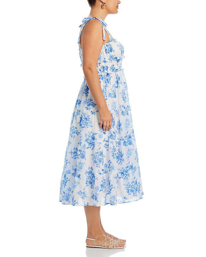 AQUA Floral Tie Strap Midi Dress - Exclusive 10