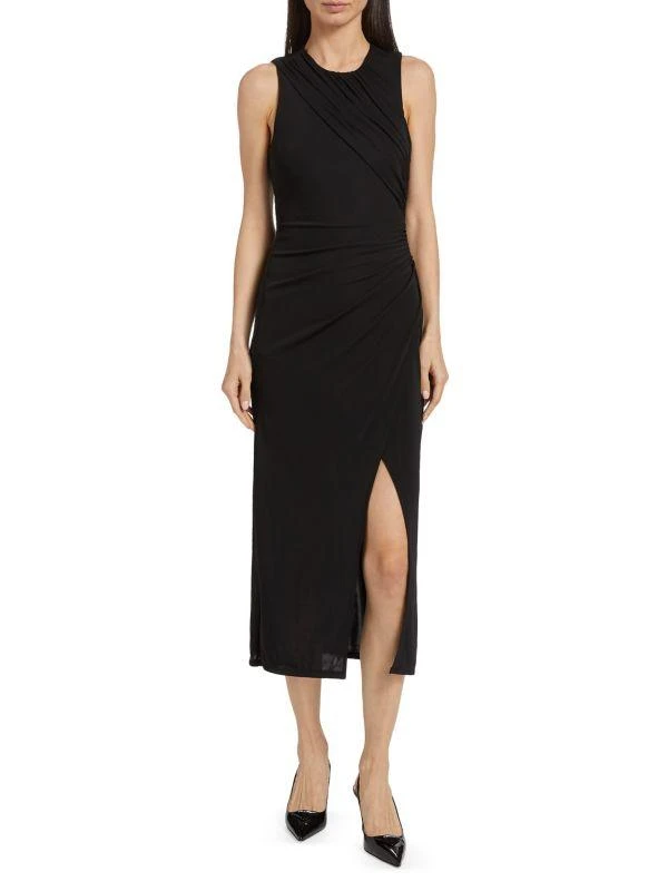 Cinq à Sept Wesson Ruched Jersey Midi-Dress 1