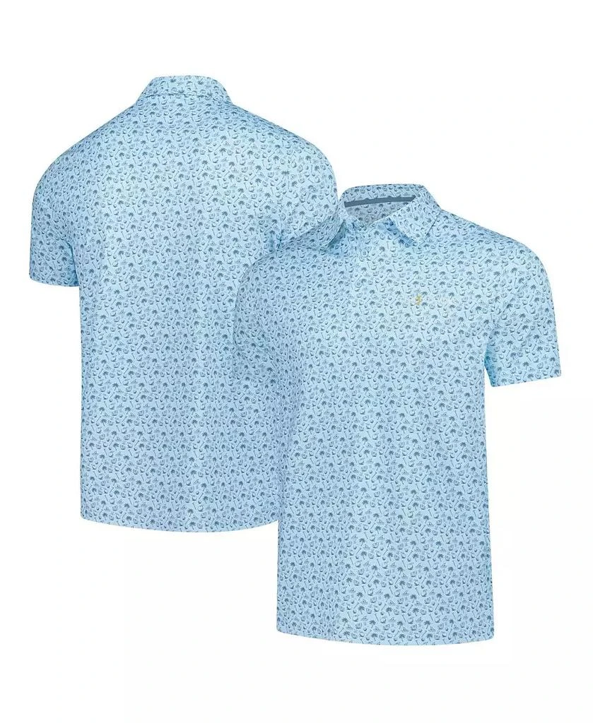 Barstool Golf Men's Light Blue THE PLAYERS Florida Printed Polo Shirt 1