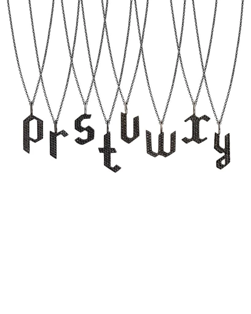 Bridget King Jewelry Black Diamond Alphabet Necklace 3