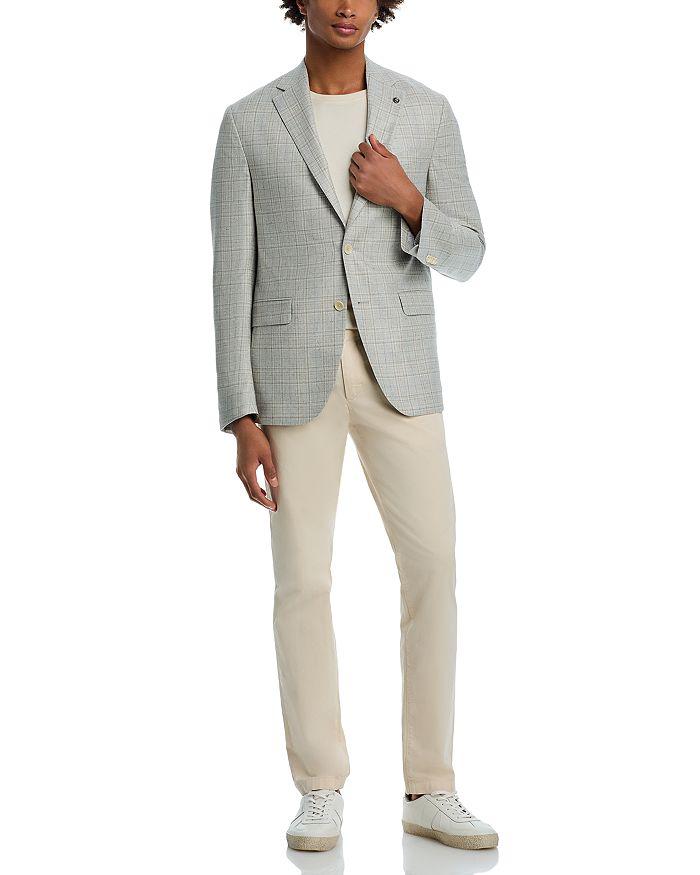 Jack Victor Silk & Wool Plaid Regular Fit Sport Coat