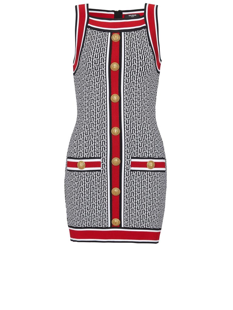 Balmain Monogram knit dress