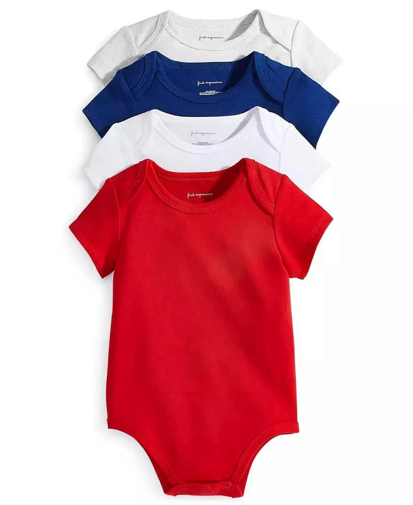 First Impressions Unisex Bodysuits, Pack of 4, Created for Macy's 1