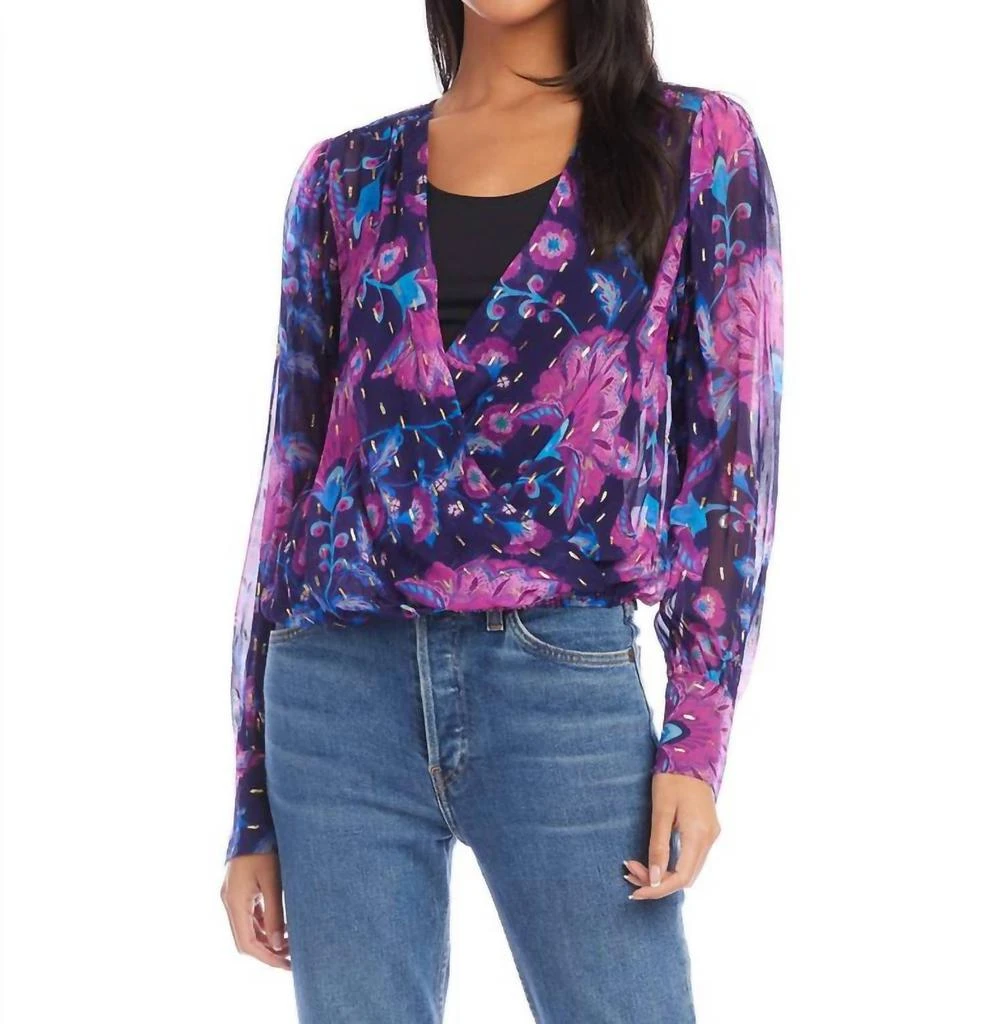 Fifteen Twenty Drape Front Top In Print 1